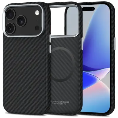 Tech-Protect Mobilskal till iPhone 17 Pro Magsafe Carbon - Svart/Silver