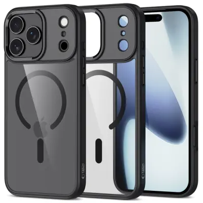 Tech-Protect iPhone 17 Pro Mobilskal Magsafe Matte - Svart/Clear