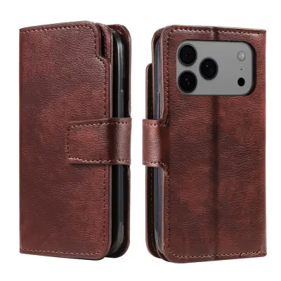 Trolsk Leather Wallet (iPhone 17 Pro) - Brun