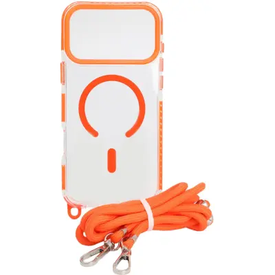 Trolsk Mobilskal med MagSafe och Rem (iPhone 17 Pro) - Orange