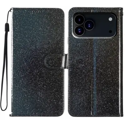 Trolsk Plånboksfodral Glitter Elegant (iPhone 17 Pro) - Svart