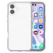 AMORUS iPhone 17 Mobilskal Shockproof - Glitter Vit