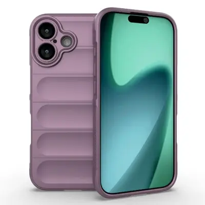 AMORUS iPhone 17 Mobilskal Shockproof TPU Rugged - Ljuslila
