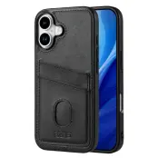 AZNS K1 Series iPhone 17 Fodral KonstLäder - Svart