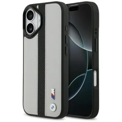 BMW Mobilskal till iPhone 17 MagSafe M Perforated Stripe Logo - Grå
