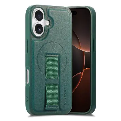 CASENEO iPhone 17 Fodral Magnetiskt KonstLäder - Grön