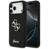 Guess iPhone 17 Mobilskal 4G Big Logo Cord Stap Crossbody - Svart
