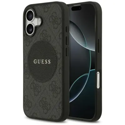 Guess Mobilskal till iPhone 17 MagSafe 4G Circle Classic Logo - Svart