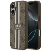 Guess iPhone 17 Mobilskal MagSafe 4G Printed Stripes - Brun