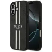 Guess iPhone 17 Mobilskal MagSafe 4G Printed Stripes - Svart