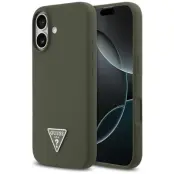 Guess iPhone 17 Mobilskal MagSafe Silikon Triangle Logo - Khaki