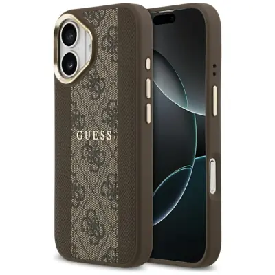 Guess iPhone 17 Mobilskal Magsafe Stripe - Brun