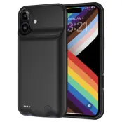 iPhone 17 Batteriskal 6000mAh - Svart
