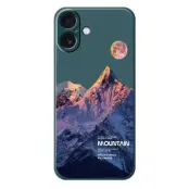 iPhone 17 Mobilskal Blue Snow Mountain Pattern TPU - Grön