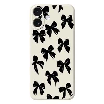 Mobilskal till iPhone 17 Bow Pattern Printing Straight - Beige