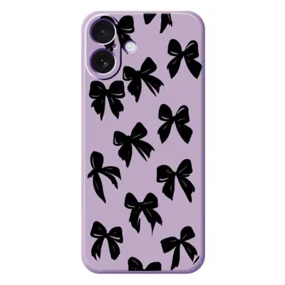 iPhone 17 Mobilskal Bow Pattern Printing Straight - Lila