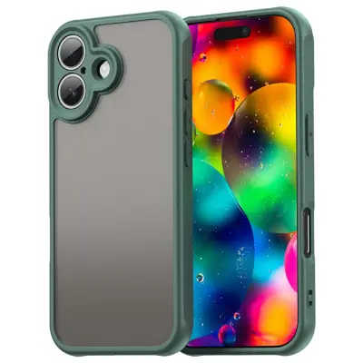 iPhone 17 Mobilskal Frostade krockkuddar Drop Proof - Grön