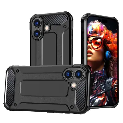 Mobilskal till iPhone 17 Hybrid Armor - Svart