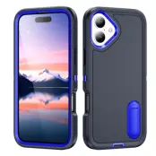 iPhone 17 Mobilskal Kickstand Silikon - Mörkblå/Sapphire
