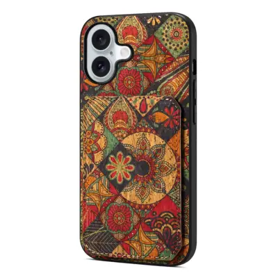 Mobilskal till iPhone 17 Korthållare Blommor - Höst / Gul