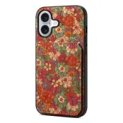 iPhone 17 Mobilskal Korthållare Blommor - Sommar / Röd