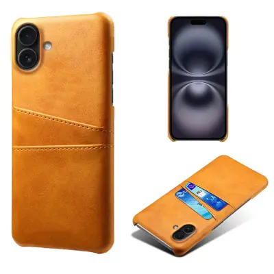 iPhone 17 Mobilskal Korthållare Dual - Orange