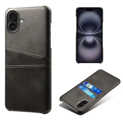 iPhone 17 Mobilskal Korthållare Dual - Svart