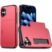 iPhone 17 Mobilskal korthållare - Röd