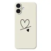 Mobilskal till iPhone 17 Love Pattern Printing Straight - Beige