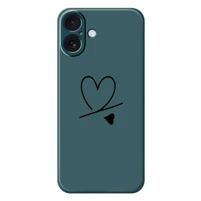 Mobilskal till iPhone 17 Love Pattern Printing Straight - Grön