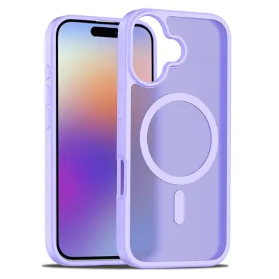 iPhone 17 Mobilskal MagSafe Acrylic Skin Touch - Lila