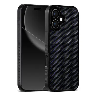 iPhone 17 Mobilskal MagSafe Aramid Fiber Twill Texture - Blå