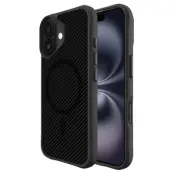 iPhone 17 Mobilskal MagSafe Carbon Fiber Texture - Svart