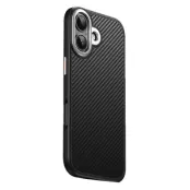 iPhone 17 Mobilskal MagSafe Carbon Fiber Texture - Svart/Silver