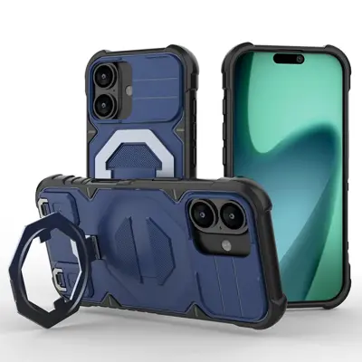 Mobilskal till iPhone 17 MagSafe Kickstand Med snodd - Blå