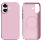 Mobilskal till iPhone 17 MagSafe Liquid Silikon+PC - Rosa