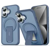 iPhone 17 Mobilskal MagSafe PC+TPU med Kickstand - Mörkblå