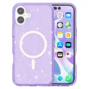 iPhone 17 Mobilskal MagSafe Puderglitter - Lila