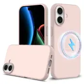 iPhone 17 Mobilskal MagSafe Silikon Anti-Drop - Rosa