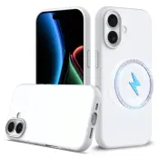iPhone 17 Mobilskal MagSafe Silikon Anti-Drop - Vit