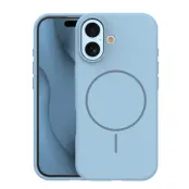 iPhone 17 Mobilskal MagSafe Silikon Thin (Ljusblå)