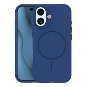 iPhone 17 Mobilskal MagSafe Silikon Thin (Marinblå)