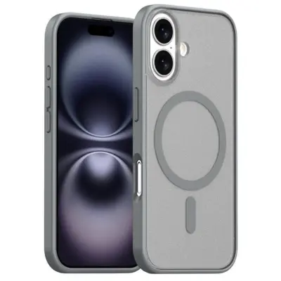 iPhone 17 Mobilskal MagSafe Skin Feel - Grå