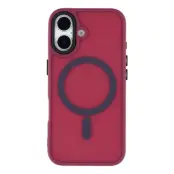 iPhone 17 Mobilskal MagSafe Skin Touch - Vinröd