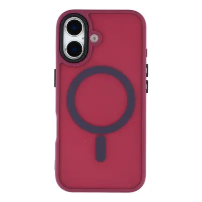 iPhone 17 Mobilskal MagSafe Skin Touch - Vinröd