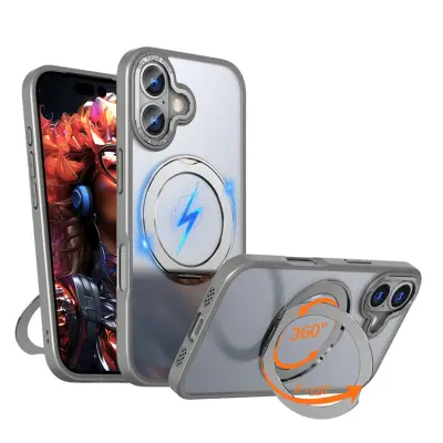 Mobilskal till iPhone 17 MagSafe TPU + Acrylic Kickstand - Titangrå