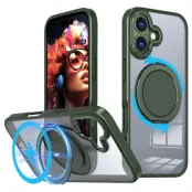 iPhone 17 Mobilskal MagSafe TPU+PC Kickstand - Grön