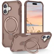 Mobilskal till iPhone 17 MagSafe TPU+PC Kickstand Shockproof - Guld