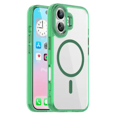 Mobilskal till iPhone 17 MagSafe TPU+PC Transparent - Grön