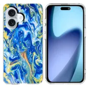 iPhone 17 Mobilskal Marble Pattern Printing Soft - Himmelsblå